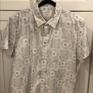Guess collard shirt with fancy design